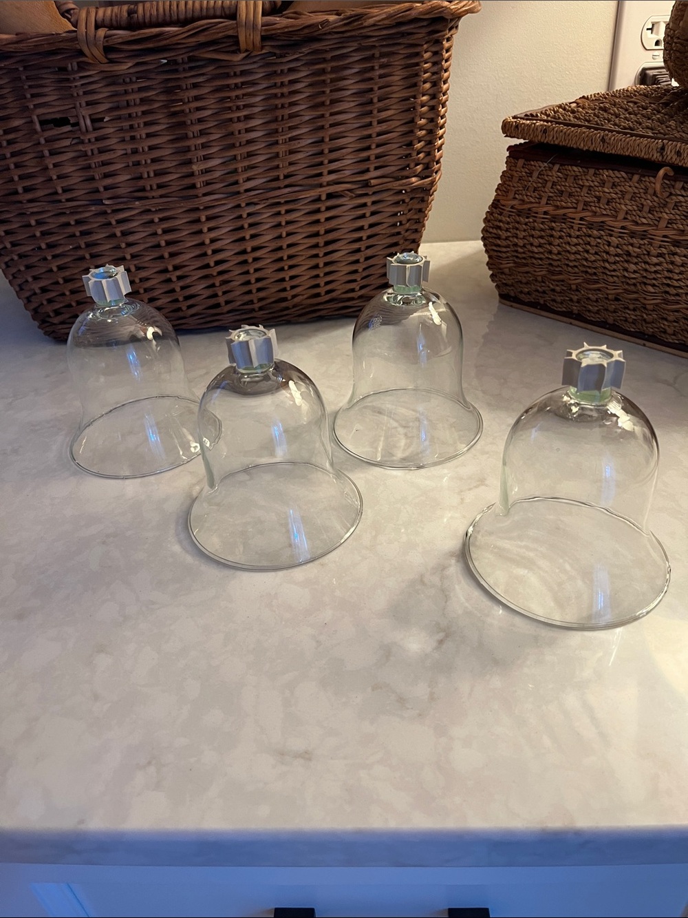 4 VTG  peg votive cups Home Interiors Glass